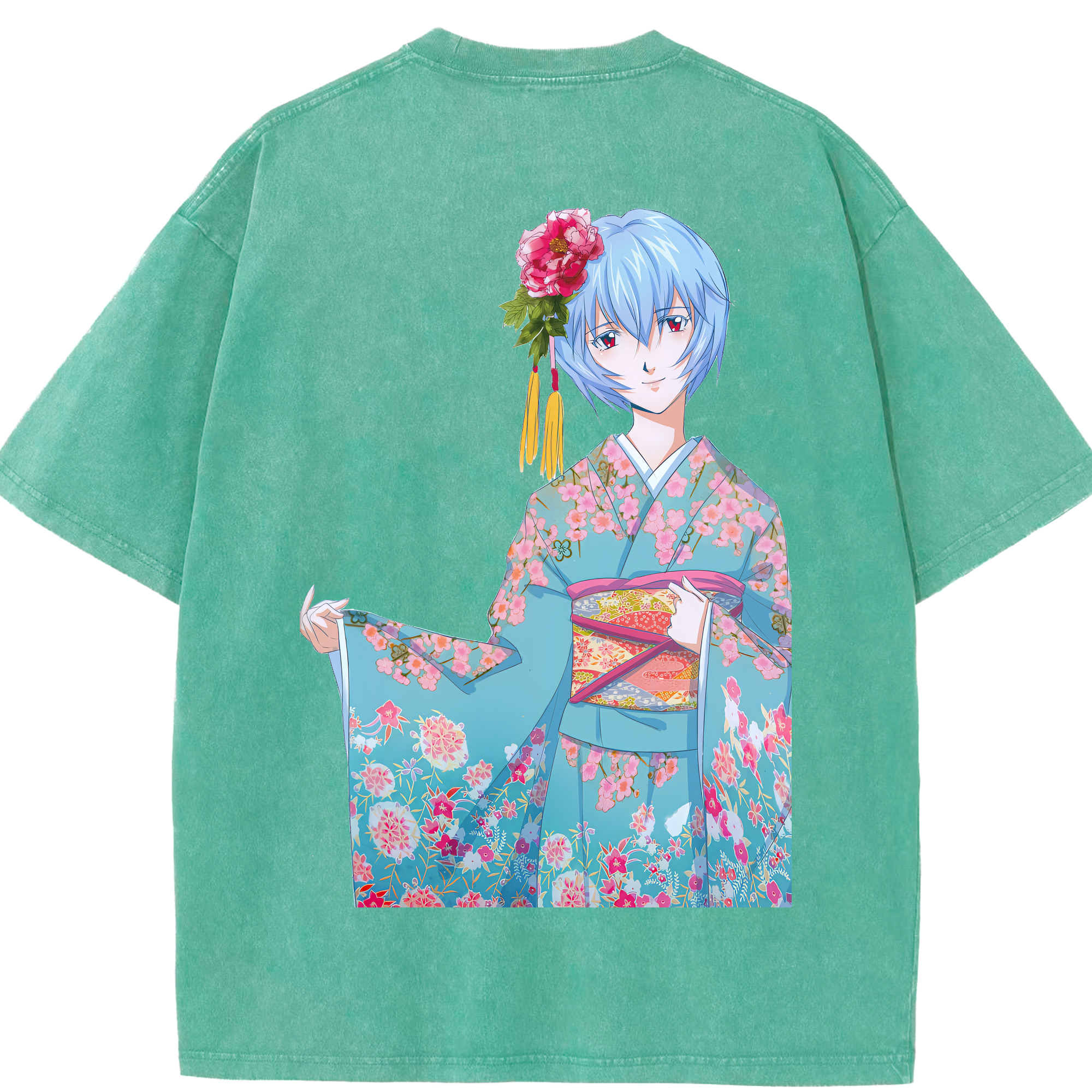 （画像用） EVA 新世紀エヴァンゲリオン 綿100% ヴィンテージ風 半袖Tシャツ（背面プリント）